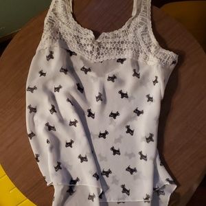 Sheer tank top for dog lovers!
